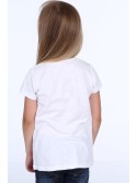 T-shirt with an application, white NDZ8171 - Online store - Boutique